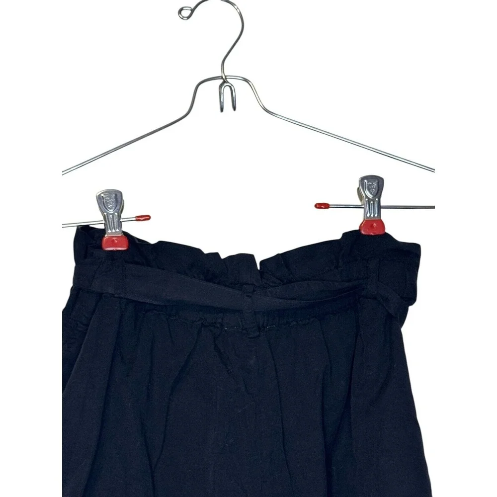 Love Tree Women's Shorts 100% Tencel Belted Button Front High Black Medium NWT‎